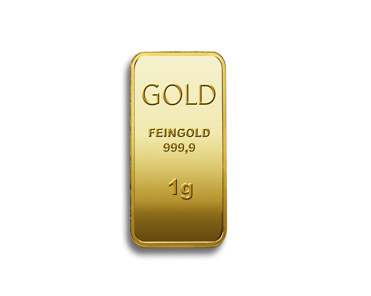 Investment bars : 1g Goldbar